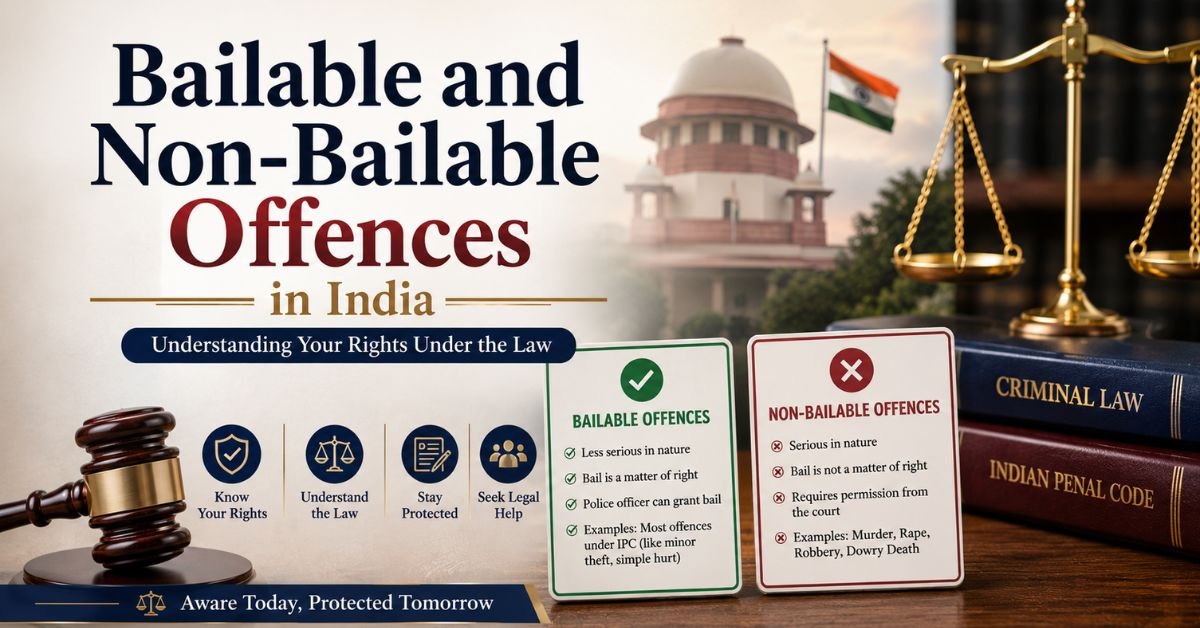 Bailable and Non-Bailable Offences in India: Key Differences and Examples